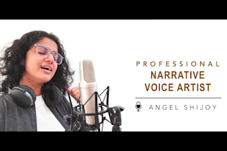do narrative voice over in indian english in 10 hours
