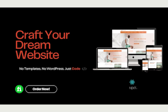 develop your website next js react, nest js