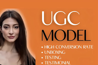 create ugc videos as your female model for your brand
