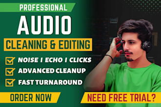 do audio editing, noise reduction, repair, enhance, fix, clean up audio