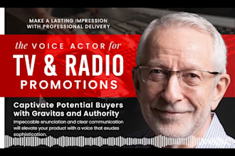 record and produce an engaging TV radio or youtube advert
