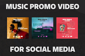 create music promo video for social media