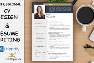 make your professional CV design and resume writing
