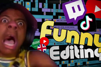 do funny gaming video editing for youtube tiktok and twitch
