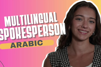 be your spokesperson video or ugc video creator in arabic