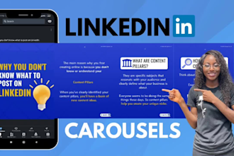 design attractive linkedin and instagram carousels