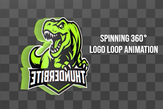 spin 3d logo loop animation rotating and spinning