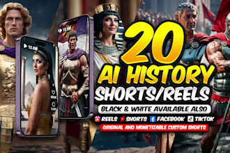 create viral faceless ai history reels youtube shorts tiktok