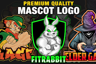 create a unique mascot,twitch,youtube,gaming, esports logo