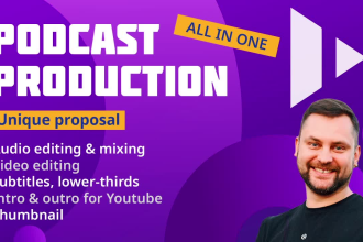 do audio and video editing and mixing comprehensive podcast production