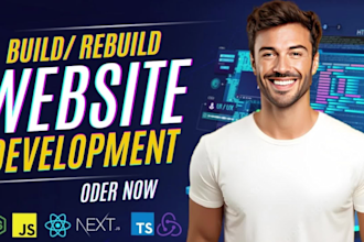 do website development as full stack web developer, front end, backend developer