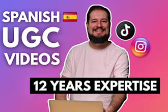 create ugc organic video for instagram or tik tok in spanish