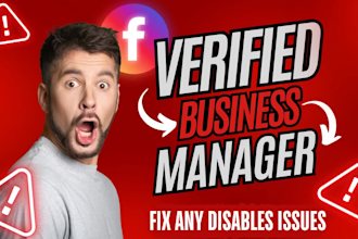 create fresh verified fb business manager and ad account