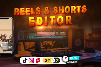 edit reels, tiktok video, youtube shorts, stories video edit