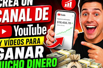 crea un canal de youtube y videos para generar ingresos y ganar