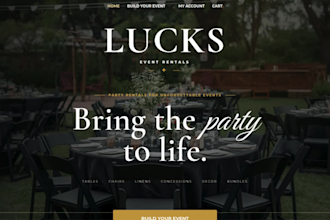 build a party rental website with booking, live avilability, and deposits