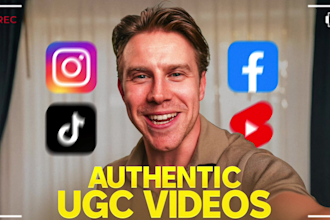 create authentic selfie style male ugc video ads