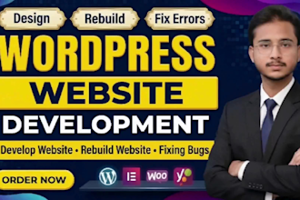 do wordpress website development, build, design, rebuild, fix bugs, update,clone