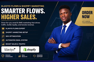do klaviyo flows and shopify marketing , SEO