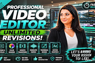 be your professional youtube video editor for video editing