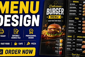design modern restaurant menu cafe menu and fast food menu