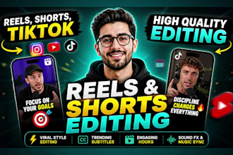 do video editing for instagram reels or youtube shorts and tiktok video editing