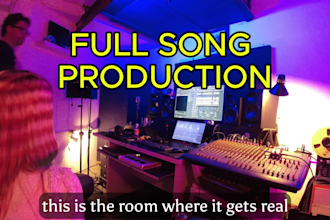 produce your song with real guitars, bass and hybrid analog mixing