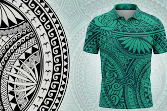 design hawaiian polynesian print for apparel and textiles