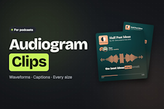 turn your podcast into animated audiogram clips for social media