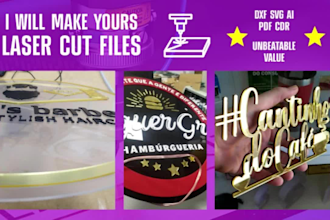 provide your vector file to laser cut