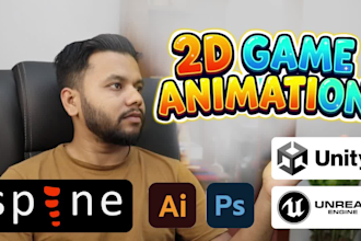 create 2d game animation using spine pro or create sprite sheets animations