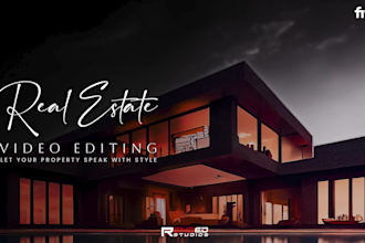 do professional real estate, property and car video editing
