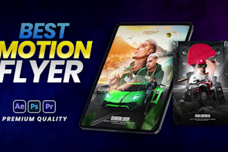 create motion flyers for events, clubs, djs, parties, and posters