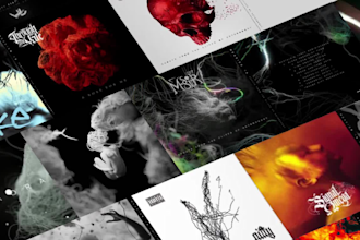 design your 3d abstract album cover artwork and digipack