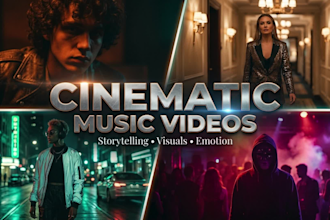 create a cinematic music video and lyric video for your song