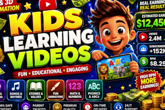 create 3d nursery rhymes and educational kids animation