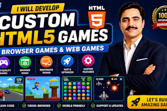 develop custom HTML5 games, browser games, and web games