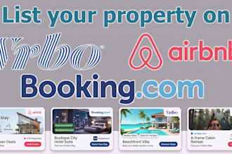 list your property on booking com, airbnb, and vrbo