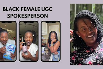 create engaging black female ugc spokesperson videos