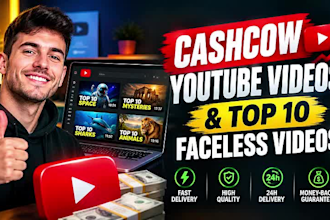create faceless youtube videos and viral top 10 cashcow videos for your channel