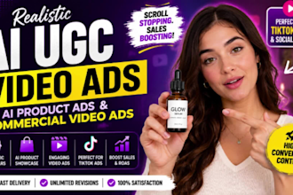 realistic ai ugc video ads, ai product ads, and commercial video ads