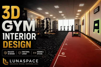 do 3d gym center interior design sport facility pilate fitness room yoga studio