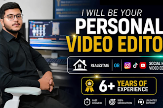 be your personal socialmedia video editor realestate reels editor