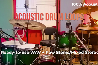 record custom acoustic drum loops and beats for your track