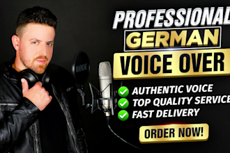 record a german male voice over in a crisp and smooth voice