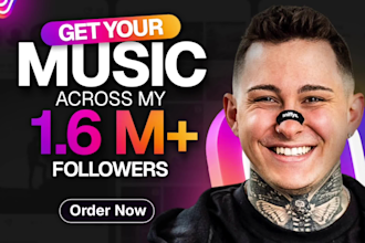promote your music to my 1,6m active followers on instagram