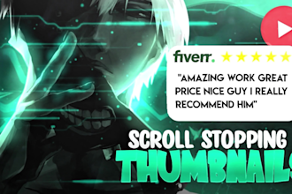 design custom thumbnails for anime, manhwa, manga, amv, vtuber thumb