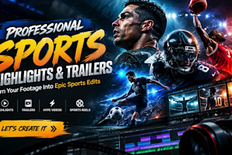 cinematic sport highlights, sport trailer, hype videos, sport videos editing
