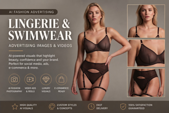 create luxury ai fashion ads for swimwear lingerie brands