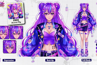 design and rig a live 2d vtuber model for vtube studio